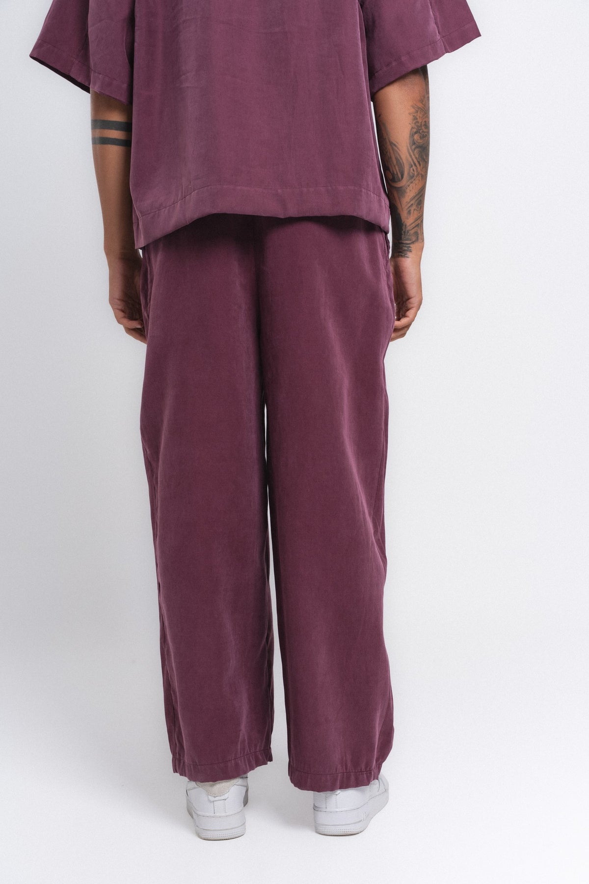 Natural Rahat Kesim Kumaş Pantolon Bordo ürün görseli 5